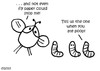 Cartoon: Gross But Cute (small) by Deborah Leigh tagged grossbutcute,cute,gross,fly,flies,maggots,poop,bw,doodle