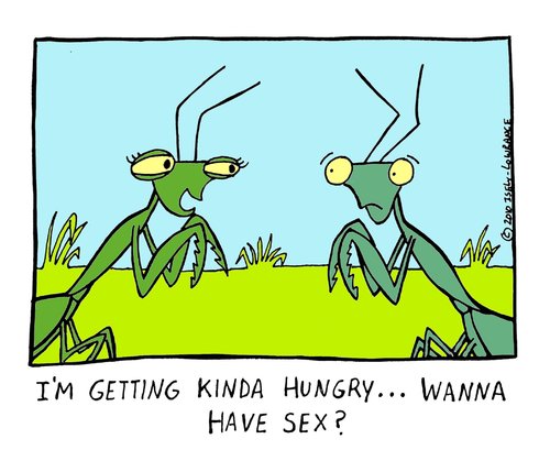Cartoon: Mantis dinner date (medium) by sardonic salad tagged mantis,date
