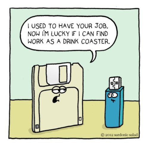 Cartoon: remember me? (medium) by sardonic salad tagged floppy,disk,flash,drive,cartoon,comic,sardonic,salad