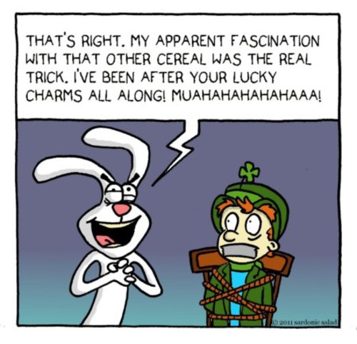 Cartoon: silly rabbit (medium) by sardonic salad tagged trix,cartoon,comic,lucky,charms,cereal,sardonic,salad