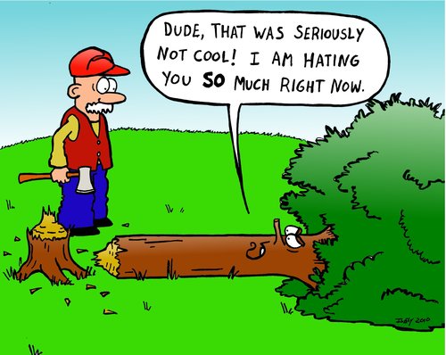 Cartoon: woodsman - color added (medium) by sardonic salad tagged woodsman,axe,tree,earth,day,sardonic,salad