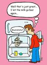 Cartoon: Bad Milk (small) by sardonic salad tagged milk,fridge,spoiled