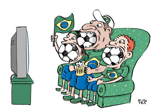 Cartoon: 2010 World Cup South Africa (medium) by beto cartuns tagged fifa,brazil,tv,marketing