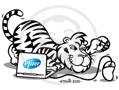Cartoon: InformaTiger (medium) by stewie tagged mouse,computer,laptop,informatik,tiger