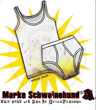 Cartoon: Mode Marke Schweinehund (medium) by stewie tagged disgusting,ekelig,schmutz,dirt,mode,fashion