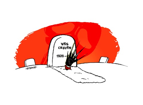 Cartoon: R.I.P. Wes Craven (medium) by stewie tagged wes,craven