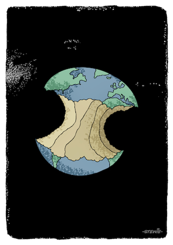 Cartoon: Stop Mega-Mining (medium) by stewie tagged earth