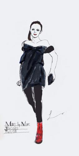 Cartoon: Marc by Marc Jacobs Fall 2008 (medium) by lavi tagged fashion,illustration,marc,jacobs,2008