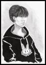 Cartoon: Death and all his friends (small) by Laurie Mouret tagged asia asian girl black sweatshirt rabbit world