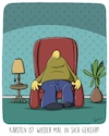 Cartoon: Meditation (small) by SCHÖN BLÖD tagged meditation,sessel,ruhe