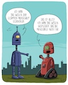 Cartoon: Wissen der Menschheit (small) by SCHÖN BLÖD tagged thomas luft cartoonalarm menschen menschheit wissen roboter künstliche intelligenz
