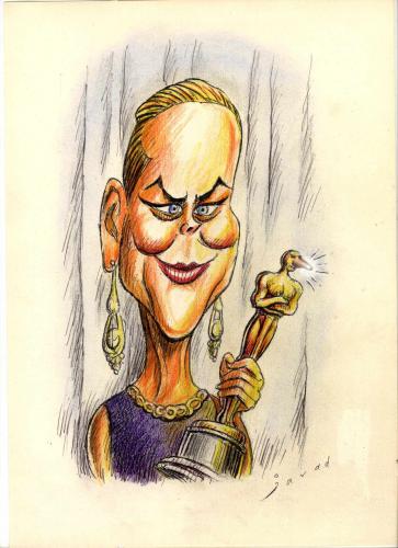 Cartoon: Nicole kidman -winning nose (medium) by javad alizadeh tagged nicole,kidman,cinema,