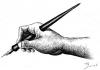 Cartoon: Pain of Pen! (small) by javad alizadeh tagged pen javad alizadeh 