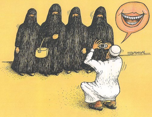 Cartoon: Smile (medium) by ercan baysal tagged cartoon,harem,lip,humor,baysal,frau,male,woman,smile,ercanbaysal,conservative