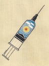Cartoon: Syringe (small) by ercan baysal tagged syringe,ercanbaysal,türkiye,turkey,handmade,art,artwork,work,ecology,sun,cloud,health,tattoo,biology,colour,medicine,cartoon,illustration