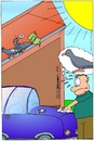 Cartoon: Tauben auf dem Dach (small) by chaosartwork tagged tauben,sommer,sonne,creme,flasche,öl,weiß,heiß,auto,waschen,dreck,schmutz,scheiße,kacke,mist