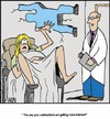 Cartoon: Getting closer (small) by Tim Akin Ink tagged birth,contractions,doctor,mother