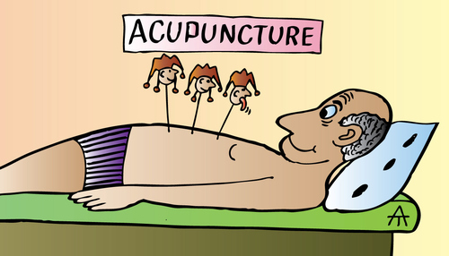 Cartoon: Acupuncture (medium) by Alexei Talimonov tagged acupuncture