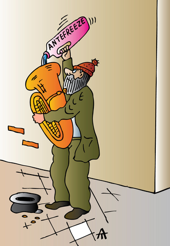 Cartoon: Antifreeze (medium) by Alexei Talimonov tagged freeze,music