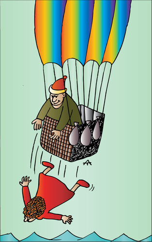 Cartoon: Baloon and woman (medium) by Alexei Talimonov tagged baloon,woman