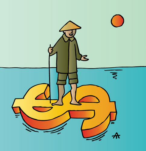 Cartoon: China (medium) by Alexei Talimonov tagged china,dollar