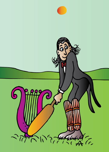 Cartoon: Cricket (medium) by Alexei Talimonov tagged cricket