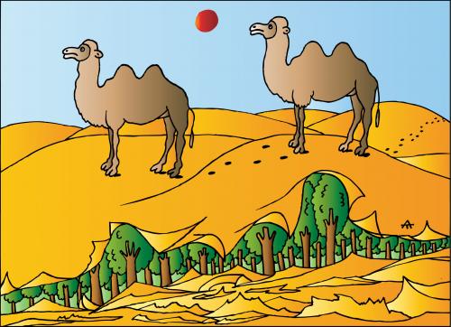 Cartoon: Desert (medium) by Alexei Talimonov tagged desert