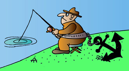 Cartoon: Fisherman (medium) by Alexei Talimonov tagged fisherman