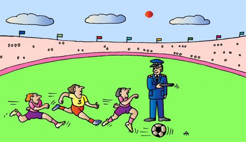 Cartoon: Football (medium) by Alexei Talimonov tagged football,soccer,police