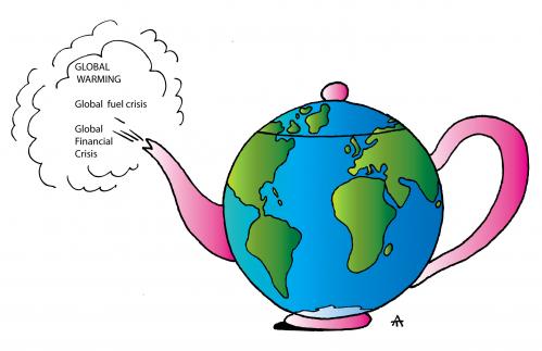 Cartoon: Global Warming (medium) by Alexei Talimonov tagged global,warming,climate,fuel,financial,crisis