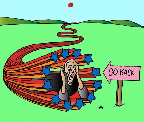 Cartoon: Go Back (medium) by Alexei Talimonov tagged go,back
