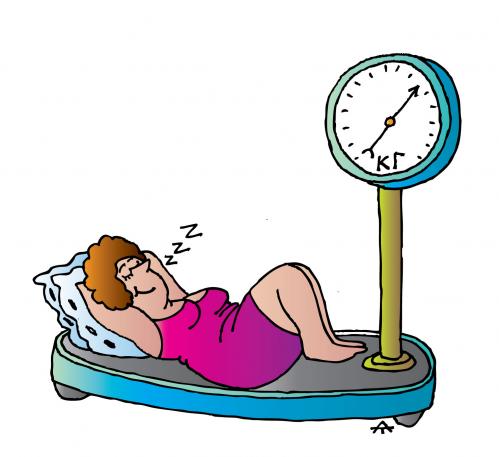 Cartoon: Heavy Sleep (medium) by Alexei Talimonov tagged weight,overweight,fitness,health