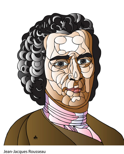 Cartoon: Jean-Jaques Rousseau (medium) by Alexei Talimonov tagged rousseau