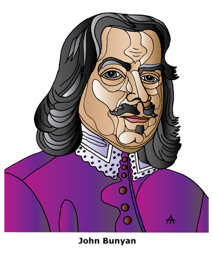 Cartoon: John Bunyan (medium) by Alexei Talimonov tagged bunyan