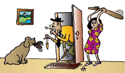 Cartoon: Man and dog (medium) by Alexei Talimonov tagged man,dog
