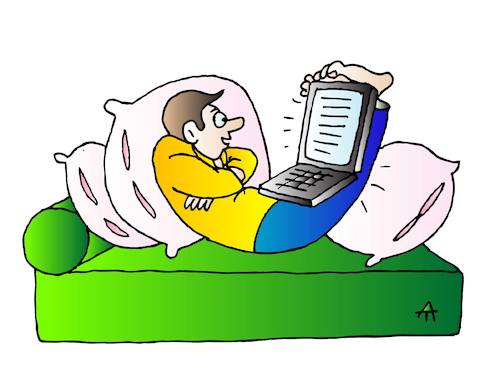 Cartoon: Man and PC (medium) by Alexei Talimonov tagged man,pc