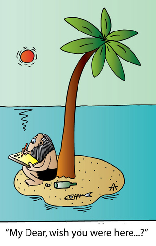 Cartoon: My Dear (medium) by Alexei Talimonov tagged island