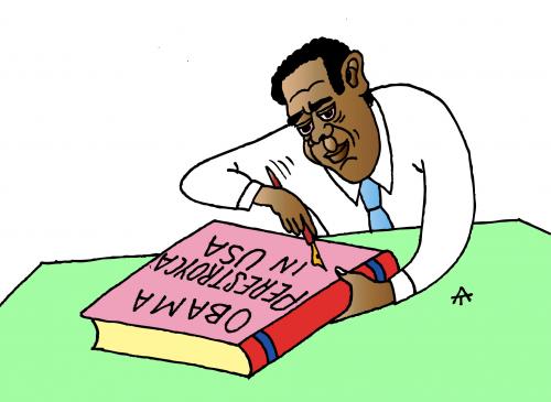 Cartoon: Obama (medium) by Alexei Talimonov tagged obama
