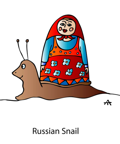 Cartoon: Russian Snail (medium) by Alexei Talimonov tagged russian,snail