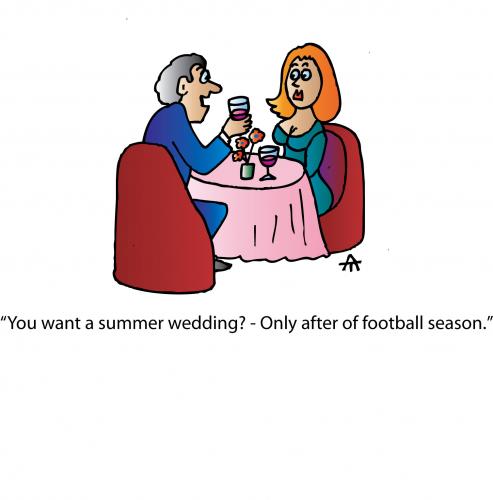 Cartoon: Summer Wedding (medium) by Alexei Talimonov tagged wedding,football
