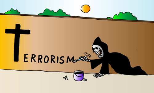 Cartoon: Terrorist (medium) by Alexei Talimonov tagged terrorism