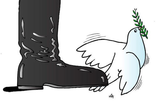 Cartoon: The Dove (medium) by Alexei Talimonov tagged dove