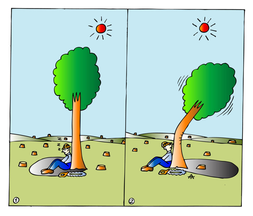 Cartoon: Tree (medium) by Alexei Talimonov tagged trees