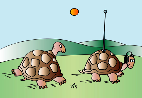 Cartoon: Turtles (medium) by Alexei Talimonov tagged turtles