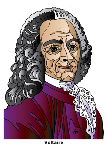 Cartoon: Voltaire (medium) by Alexei Talimonov tagged voltaire