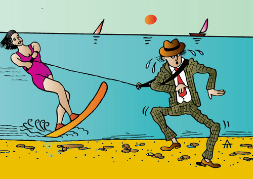Cartoon: Water Ski (medium) by Alexei Talimonov tagged water,ski