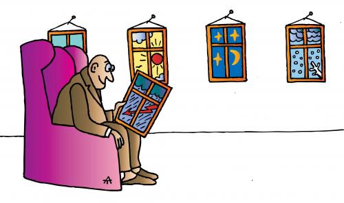 Cartoon: Windows (medium) by Alexei Talimonov tagged seasons,weather