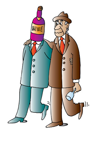 Cartoon: Wine (medium) by Alexei Talimonov tagged wine,drinking,alcohol