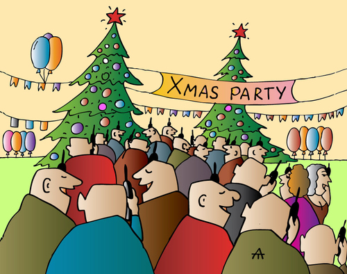 Cartoon: Xmas party (medium) by Alexei Talimonov tagged xmas,christmas