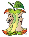 Cartoon: Adam and Eve (small) by Alexei Talimonov tagged adam,eve
